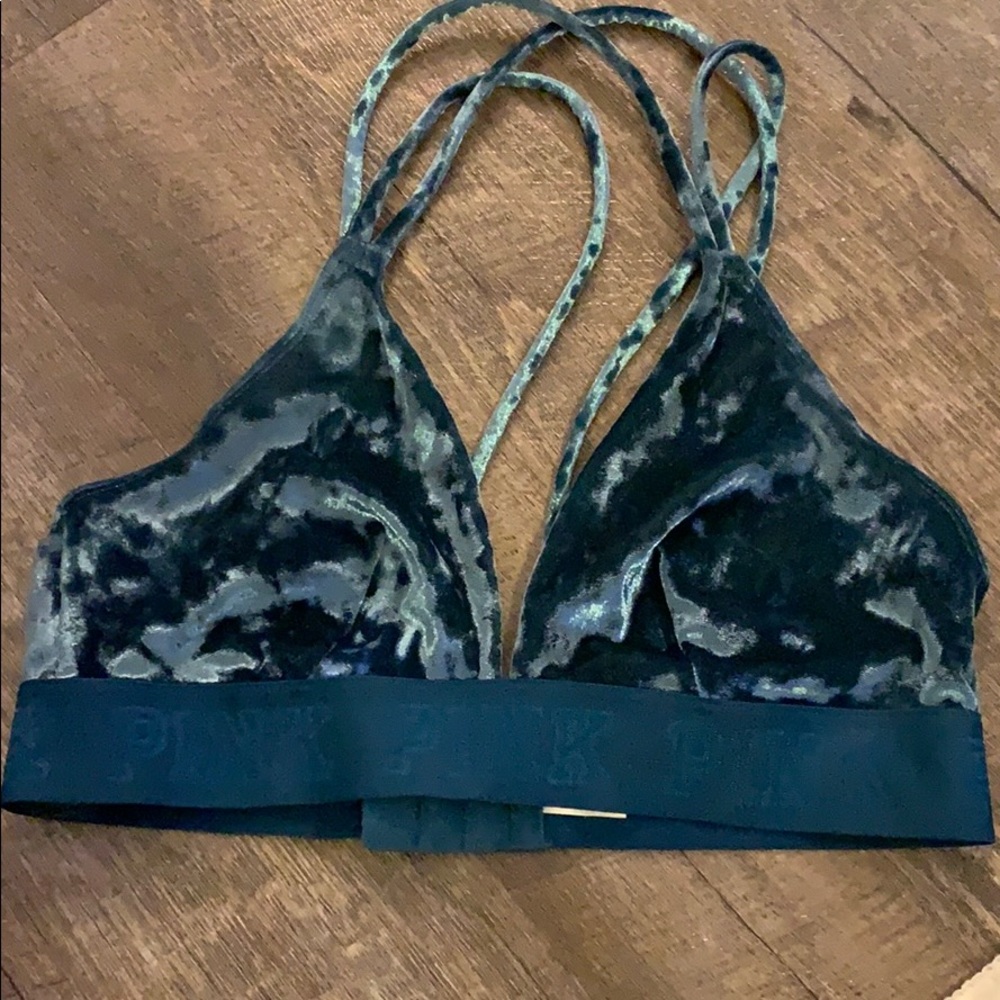 Teal velvet Victoria secret bralette